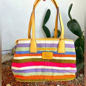 EUC 💐COACH 13847 💐LIMITED EDITION 10TH ANNIVERSARY HAMPTON ARCHIVE RAINBOW TOTE